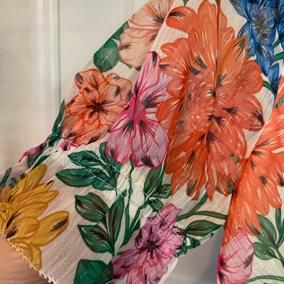 Adelyn Rae Floral Wrap Top - Multicolor - Picture 3 of 7